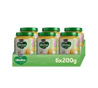 Blédina Tarritos de Crema de Verdura y Pollo para Bebé. Tarritos Blédina Fuente de Omega 3, Sin Sal Ni Azúcares Añadidos y Sin Gluten. Desde los 6 Meses, Pack 6x200g