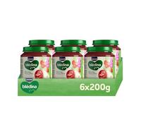 Blédina Tarritos de Manzana, Fresa y Pera para Bebé. Tarritos Blédina con Vitamina C y Sin Azúcares Añadidos. Alto contenido en fibra y Sin Lactosa. Desde los 6 Meses, Pack 6x200g