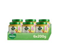 Blédina Tarritos de Platano, Manzana y Mango para Bebé. Tarritos Blédina con Vitamina C y Sin Azúcares Añadidos. Alto contenido en fibra y Sin Lactosa. Desde los 6 Meses, Pack 6x125g