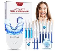 Bledras Kit Blanqueamiento Profesional con 12*Gel Blanqueamientos,3*Gel Calmante,Hilo Dental,15 Mins Blanqueamiento Rápido, para Limpieza y Eliminacion de Sarro