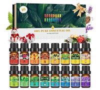 Bledras Kit de 16 Aceites Esenciales, para Difusor, Humidificador de Aromaterapia, Aceites Esenciales Aromáticos, Limoncillo, Azahar, Lavanda, Ylang-Ylang, Regalos para Familias, para Leer, Dormir