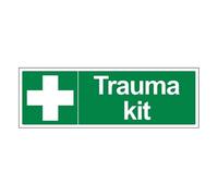 Bleedsave Trauma Kit - Señal de seguridad de plástico rígido (300 x 100 mm, 2 mm)