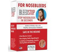 BleedStop Tiras nasales - Insertos de espuma coagulante de sangre de acción rápida - Ayuda a coagular la sangre al contacto - Estéril no pica, hipoalergénico para hemorragias nasales leves a pesadas
