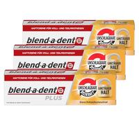 3 x 40 g Blend-a-dent Plus Premium Crema adhesiva - Sabor neutro - Duofuerza