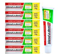 blend-a-dent Crema adhesiva extra fuerte neutra 6 × 70 g - Crema para prótesis sin sabor con larga duración | Sujeción segura para dentaduras postizas | Suave y fiable para usuarios sensibles