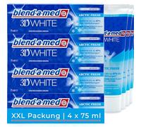 Blend-a-med 3D White Arctic Fresh 75 ml XL Pack, dientes más claros ya después del primer cepillado, pasta de dientes suave para el derretimiento