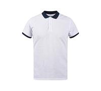 BLEND Alaron Camiseta Polo De Manga Corta para Hombre con Gráfico, tamaño:XXL, Color:White (70002)