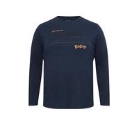 Blend BHDopper - Camiseta de manga larga para hombre, manga larga y grande, tallas grandes hasta 6XL, 100% algodón, corte regular, Mood Indigo (194025), 5XL