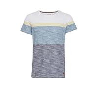 Blend BHJakob - Camiseta de manga corta para hombre con estampado de bloques de colores y cuello redondo de 100% algodón, Blanco brillante (110601), XL