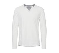 Blend Leonas - Camiseta de manga larga para hombre con cuello redondo y aspecto de cuello en V de doble capa, Offwhite (70005)., M