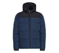 Blend BHMbankli Chaqueta acolchada para hombre, chaqueta de invierno con capucha, banda elástica ajustable, cuello alto, bolsillos con cremallera, ajuste regular, Dress Blues (194024), L