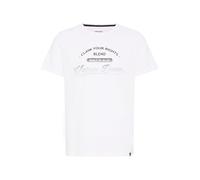 Blend BHPillo - Camiseta de manga corta para hombre, cuello redondo, mezcla de algodón, corte regular, Blanco Brillante (110601), S