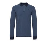 Blend BHRalle - Polo de manga larga para hombre, con cuello de polo, puños acanalados, 100% algodón, corte regular, Azul (ensign blue) (70260), M