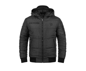 BLEND Boris Teddy Chaquetón Chaqueta De Invierno con Forro De Peluche para Hombre con Capucha, tamaño:L, Color:Black Teddy (75126)