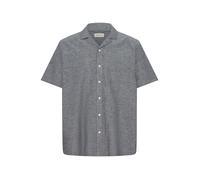 BLEND Camisa ' BHAban Cuba Linen Mix ' azul / azul oscuro S azul / azul oscuro