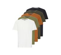 BLEND Camiseta azul / marrón / verde / blanco natural XL azul / marrón / verde / blanco natural