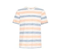 BLEND Camiseta 'BHJelani' azul / naranja claro / blanco S azul / naranja claro / blanco