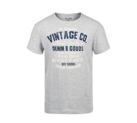 BLEND Camiseta 'BHVadim' azul / gris / blanco M azul / gris / blanco