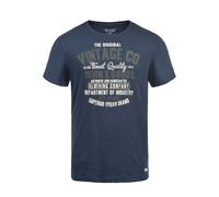 BLEND Camiseta 'BHVadim' azul / gris / blanco M azul / gris / blanco