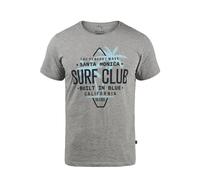 BLEND Camiseta 'Califo' azul / gris / negro L azul / gris / negro