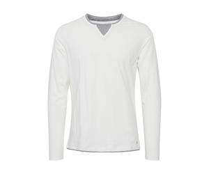 BLEND Camiseta 'LEONAS' gris / blanco M gris / blanco