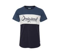 BLEND Camiseta 'MALTE' azul / blanco L azul / blanco