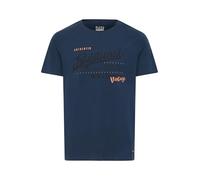 BLEND Doppler Camiseta Básica De Manga Corta con Estampado para Hombre con con Cuello Redondo con Gráfico De 100% Algodón, tamaño:M, Color:Mood Indigo (74648)