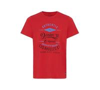 BLEND Doppler Camiseta Básica De Manga Corta con Estampado para Hombre con con Cuello Redondo con Gráfico De 100% Algodón, tamaño:M, Color:Pomp Red (73832)