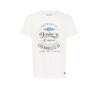 BLEND Doppler Camiseta Básica De Manga Corta con Estampado para Hombre con con Cuello Redondo con Gráfico De 100% Algodón, tamaño:M, Color:Offwhite (70005)