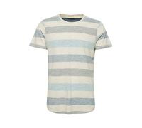 BLEND Efkin Camiseta De Rayas Básica De Manga Corta para Hombre con Cuello Redondo, tamaño:S, Color:Dusty Blue (74649)