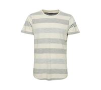 BLEND Efkin Camiseta De Rayas Básica De Manga Corta para Hombre con Cuello Redondo, tamaño:XL, Color:Steepl Grey (75121)