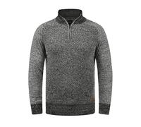 BLEND Ganbolf Jersey De Punto Troyer Suéter Sudadera De Punto Grueso para Hombre con Collar de Troyer De 100% algodón, tamaño:XL, Color:Black (70155)