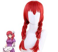 Blend S Esu Miu Amano Cosplay peluca roja doble cola de caballo trenzas pelo Pelucas Anime disfraz juego de rol pelucas + gorro de peluca
