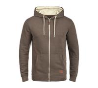 BLEND Sudadera con cremallera 'Hulker' crema / marrón S crema / marrón