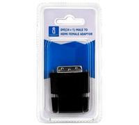 Blendend Adaptador de Audio DVI Macho a HDMI Hembra, 24+1 Pines, Negro; Convierte señales de Video y Audio para Pantallas y Dispositivos HDMI.