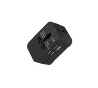 Blendend Adaptador Enchufe De Viaje Universal Enchufe Adaptador Internacional con Dos Puertos USB para Japón China Canadá USA EU UK AU Acerca De 15 Países para Navidad (Negro)