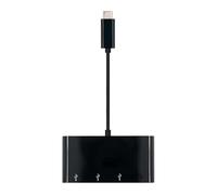 Blendend Adaptador USB-C a 4 Puertos USB 3.0, Negro, 10 cm, Ideal para expansión de conectividad y Carga de múltiples Dispositivos.