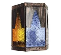 blendend Aplique Artesanal Meknes 1xe27, en elegante marrón y variedad de colores, con dimensiones de 21,5x18,5 cm. Ideal para dar un toque único a tu espacio.