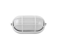 blendend Aplique Ext. Oval Aluminio, 1xE27, Blanco, 9x21x10.5 cm, IP44 - Ideal para exteriores, resistente a la intemperie y para iluminar fachadas.