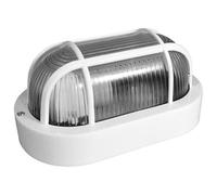 Blendend Aplique oval blanco de plástico 60W, apto para iluminación en interiores y exteriores, ideal para decoración y funcionalidad.