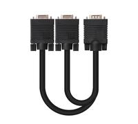 Blendend CABLE BIFURCADOR SVGA HDB15/M-2xHDB15/H 45 CM para conexión dual de dispositivos VGA, ideal para extender señales de video.