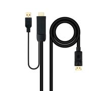 Blendend Cable conversor HDMI a DisplayPort, HDMI macho a DP macho, 1.8 m, negro; ideal para conectar dispositivos como monitores y proyectores.