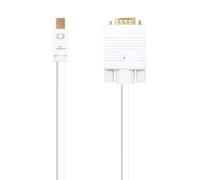 Blendend Cable conversor Mini DP a VGA, 3.0 m, color blanco, para conectar dispositivos a pantallas VGA y proyectores.