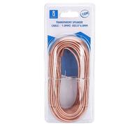 Blendend Cable de altavoz transparente de 10 m, color rojo, ideal para conexiones de audio en sistemas de sonido y home theater.