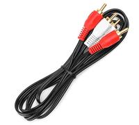 Blendend Cable de audio 2RCA a 2RCA de 1,5 m, color negro, ideal para conectar dispositivos de audio y transmitir sonido de alta calidad.