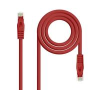 Blendend Cable de red Latiguillo LSZH Cat.6A UTP AWG24 rojo 25 cm, ideal para conexiones rápidas y seguras en redes locales.