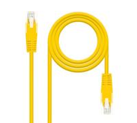Blendend Cable de red tipo latiguillo Cat.6 UTP, calibre AWG24, de color amarillo y una longitud de 30 cm, ideal para conexiones de red eficientes y seguras.