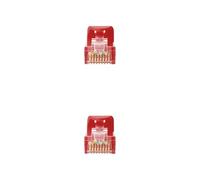 Blendend Cable de red UTP Cat 6A LSZH, AWG24, longitud 2.0m, color rojo, ideal para conexiones de alta velocidad en entornos exigentes.