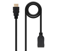 Blendend Cable HDMI 2.0 prolongador de alta velocidad, con conectores A Macho a A Hembra, en color negro, con una longitud de 1.0 metro, ideal para extender la conexión entre dispositivos multimedia.