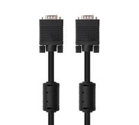 Blendend Cable SVGA 50m con ferrita, conectores HDB15/M a HDB15/M, ideal para conectar monitores y proyectores en entornos profesionales.